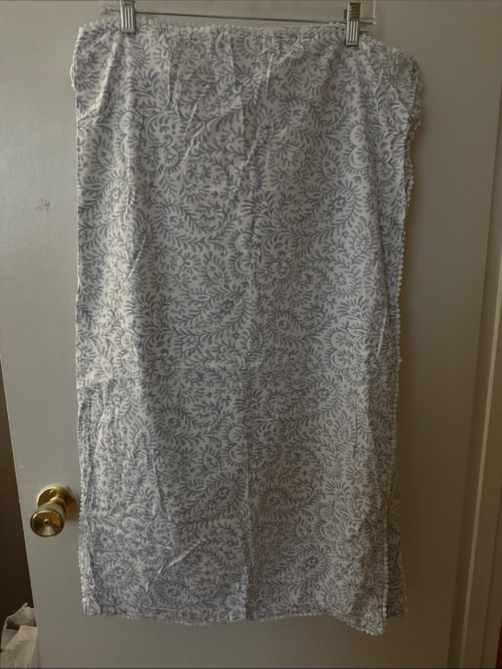 Shabby Chic Light Blue Floral Cotton Shams (Pair)
